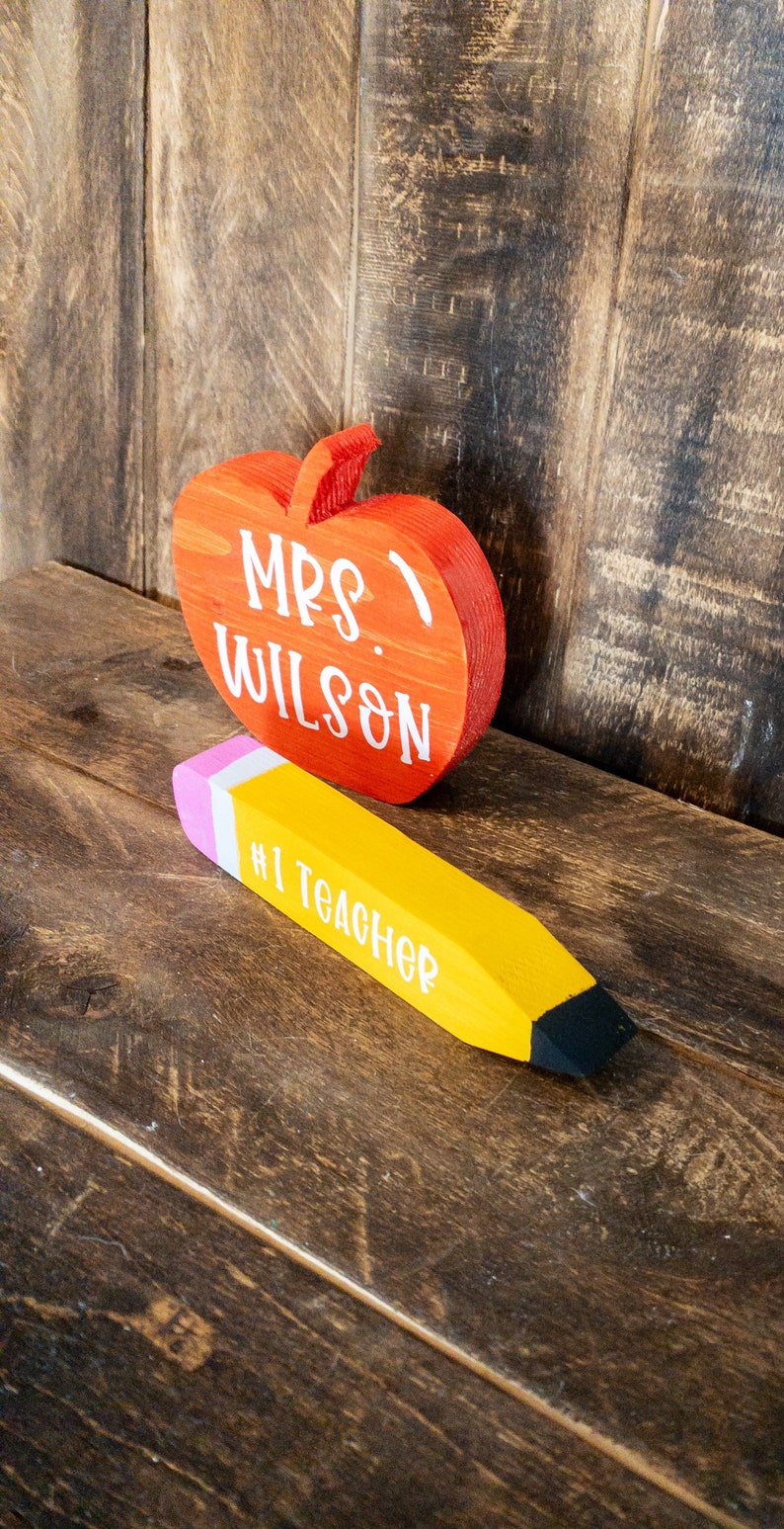 Small Wooden Teacher Desk Gift Teacher Desk Decor Gift for Etsy