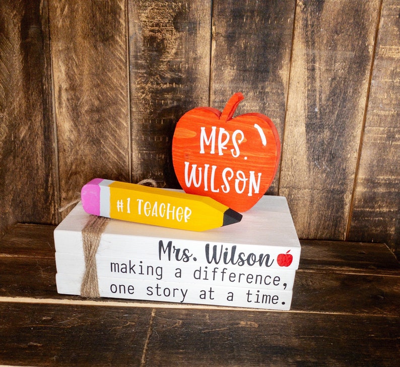 Small Wooden Teacher Desk Gift Teacher Desk Decor Gift for Etsy