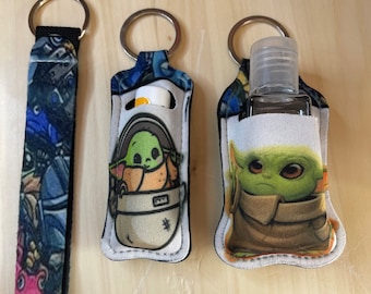 Inspired Mando green baby Key chain Set