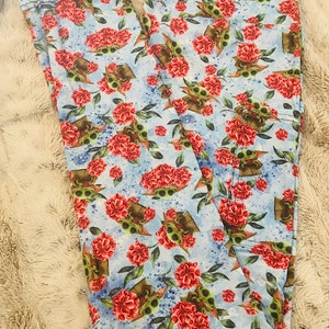 Floral Baby full length leggings with pockets