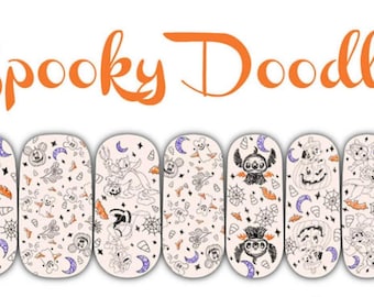 Spooky Doodles Nail Wraps
