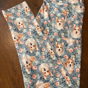 Corgi Butt Leggings© Blue Small/medium the Original 