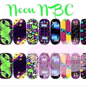 Neon NBC - Envolturas de uñas que brillan en la oscuridad