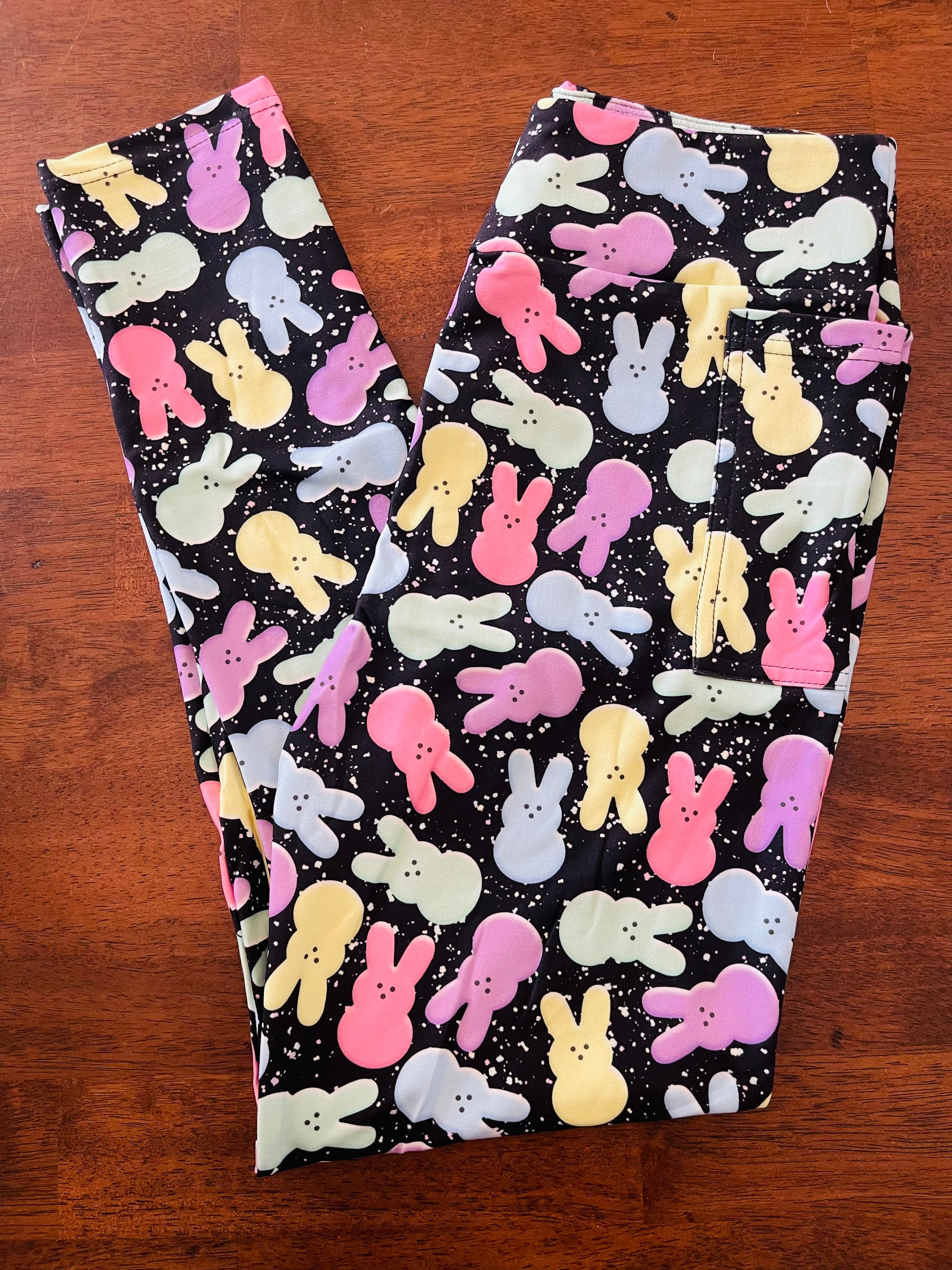 Easter Bunny Marshmallow Peeps Sports Bra - Sporty Chimp legging