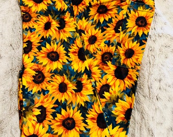 Sunflower Leggings Full Length with Pockets