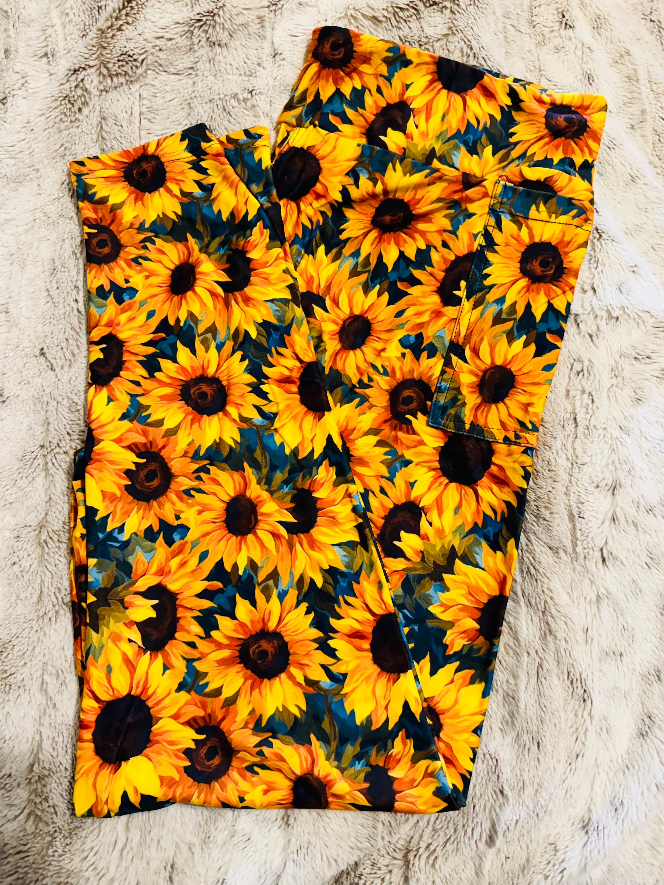 Sunflower Leggings Full Length with Pockets