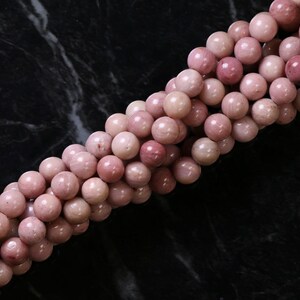 6mm Gemstone Rounds Rhodonite Gr10