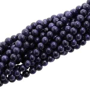 6mm Gemstone Rounds Blue Goldstone Gr17