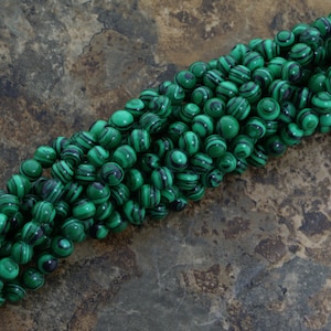 6mm Gemstone Rounds Malachite B GR14