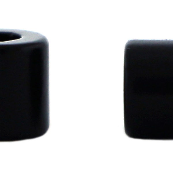 6mm Magnetic Clasp Set Of 10 Matte Black Barrel MC15