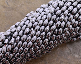 Riso magnetico in ematite argentata 5 x 8 mm Mh61