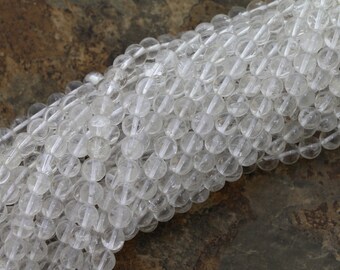 6mm Gemstone Rounds Clear Quartz Gr11