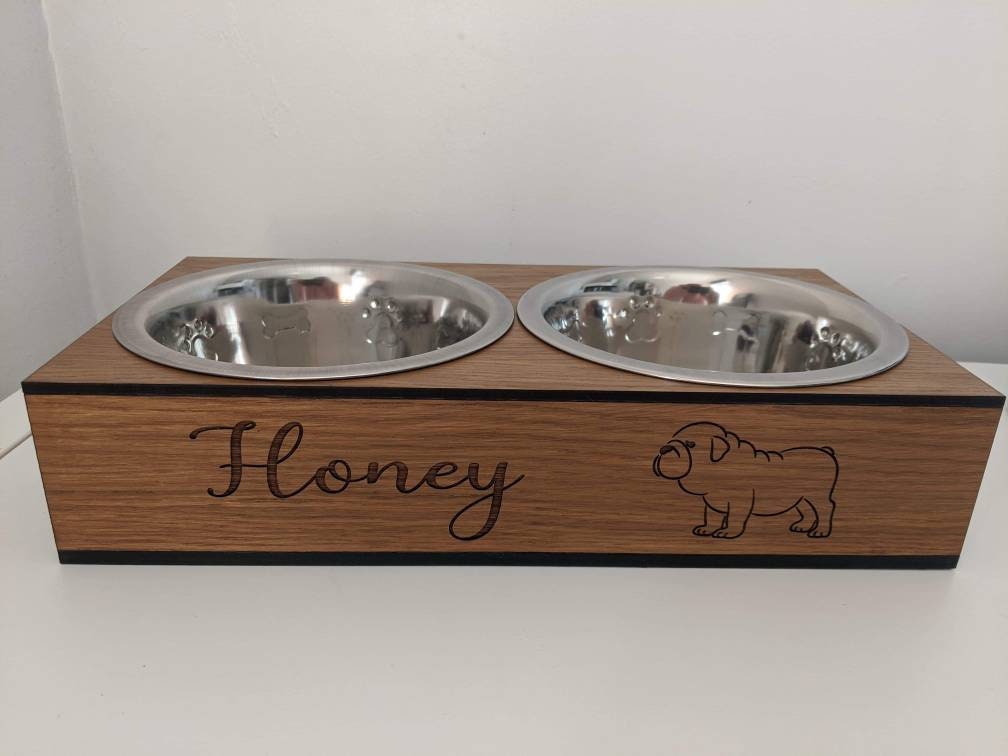 English bulldog cheap food bowl