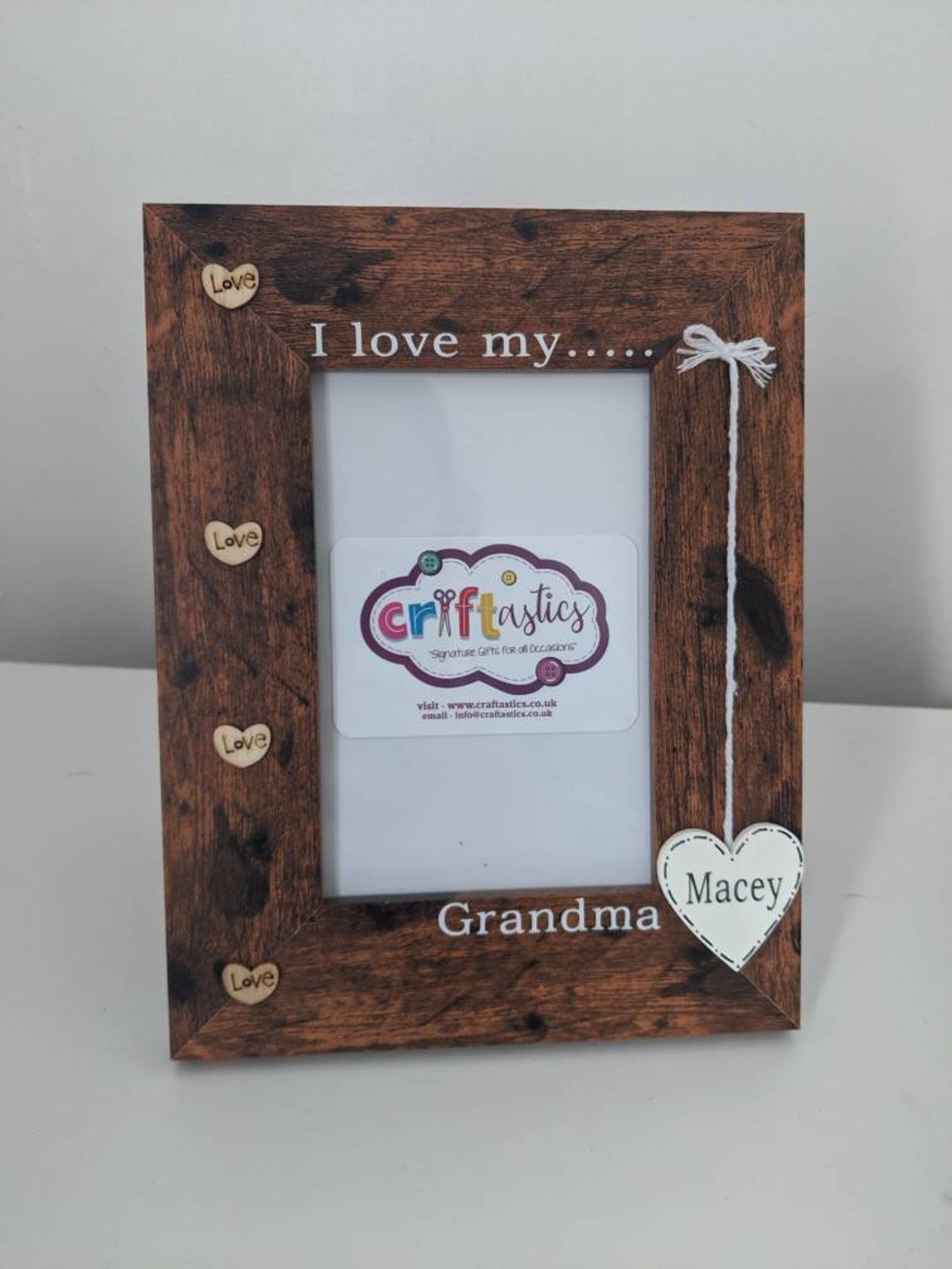 I Love My Nanny Personalised 4x6 Photo Frame Nanny Gift Etsy