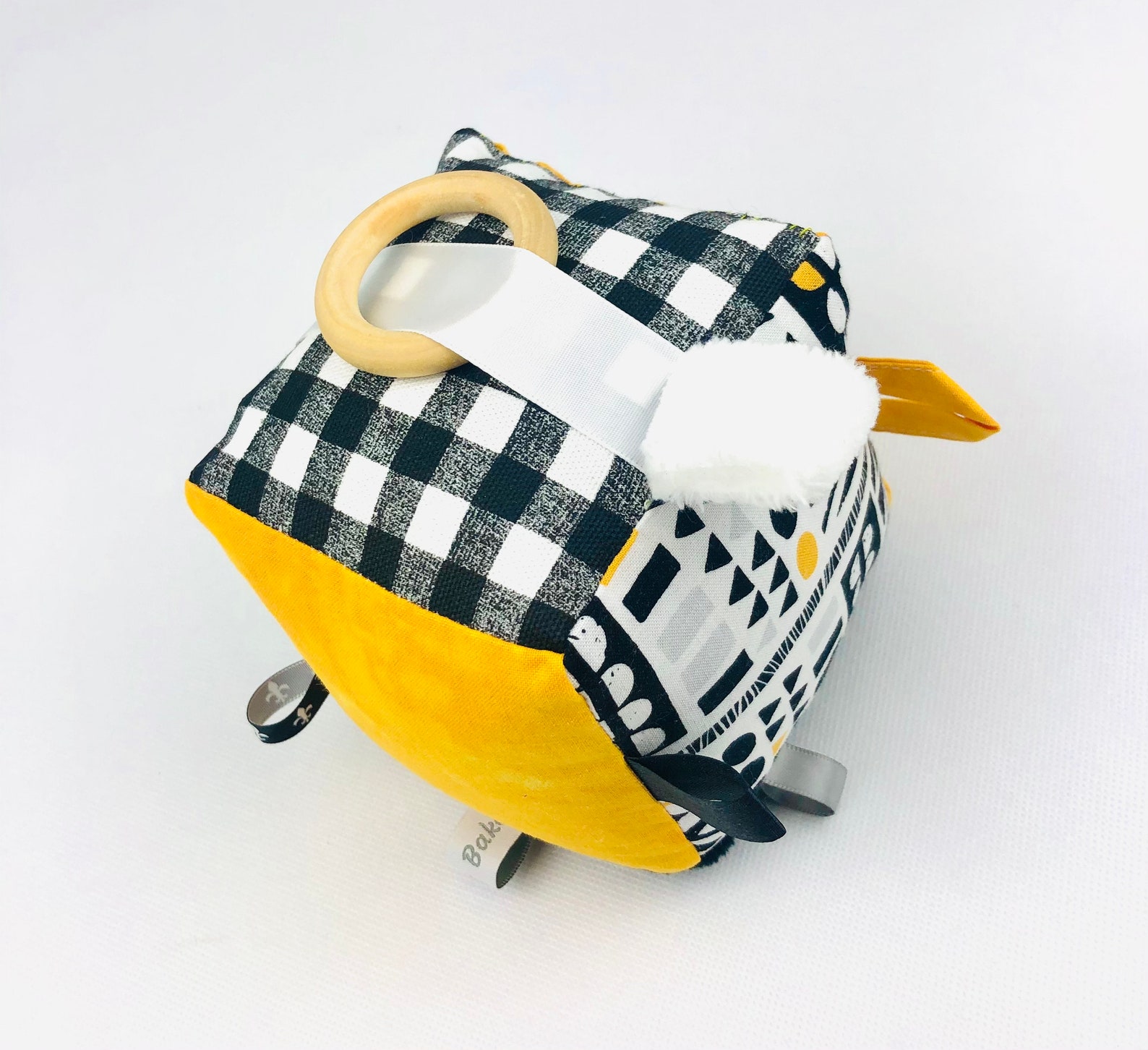 Sensory Baby Toy Black and White Baby Toy Soft Baby Block Etsy