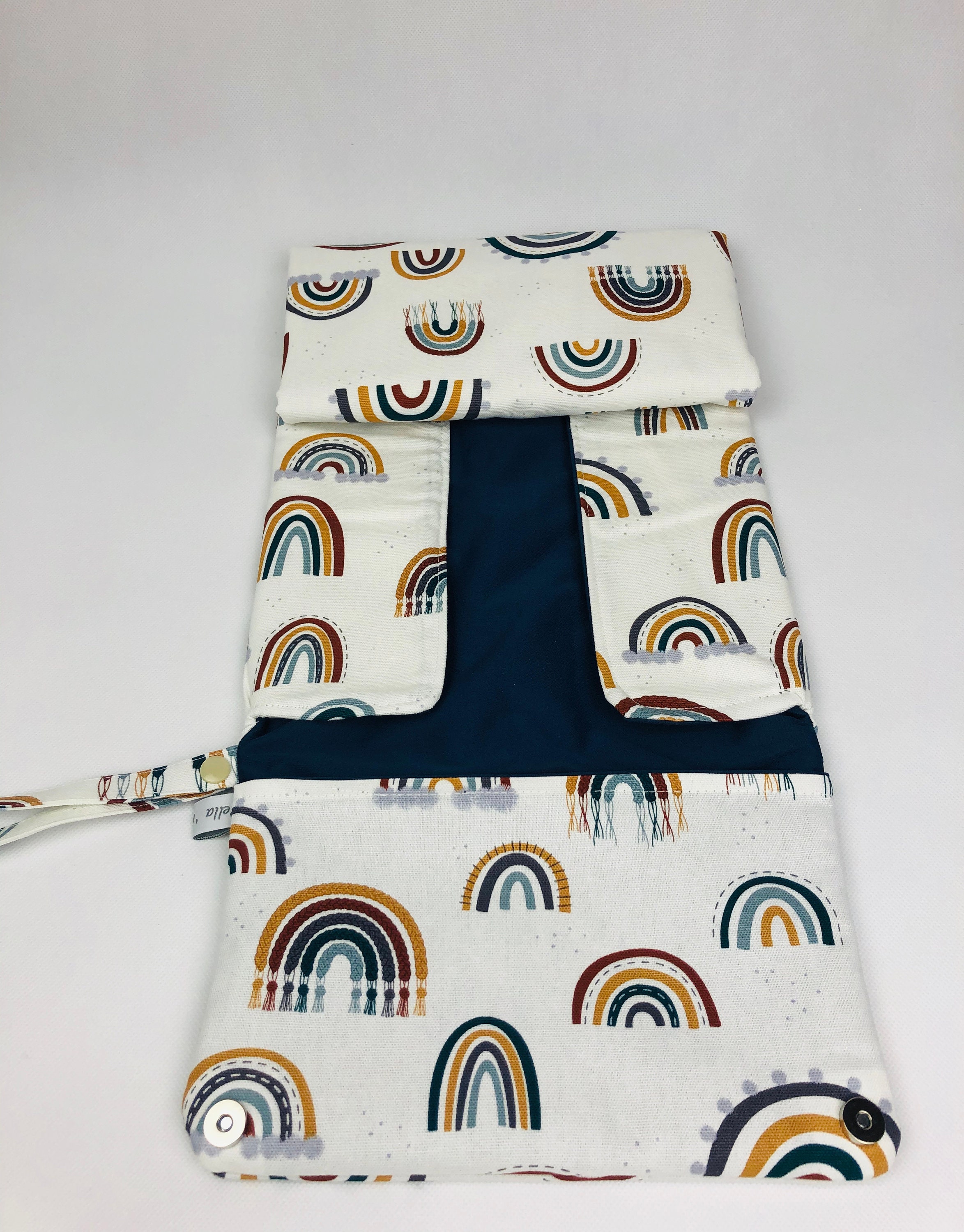 Rainbow Diaper Clutch Changing Pad Waterproof Diaper Mat With Etsy