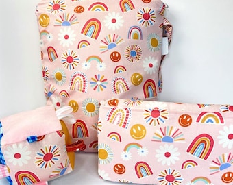 Baby Gift Set or Individual Items, Changing Pad Clutch, Wet Bag, Sensory Block, Baby Shower Gift for New Mom, Handmade Baby Essentials
