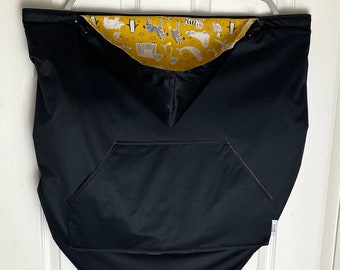 Weather Resistant Baby Carrier Cover: Snap-Out Fleece Lining, Adjustable Hood