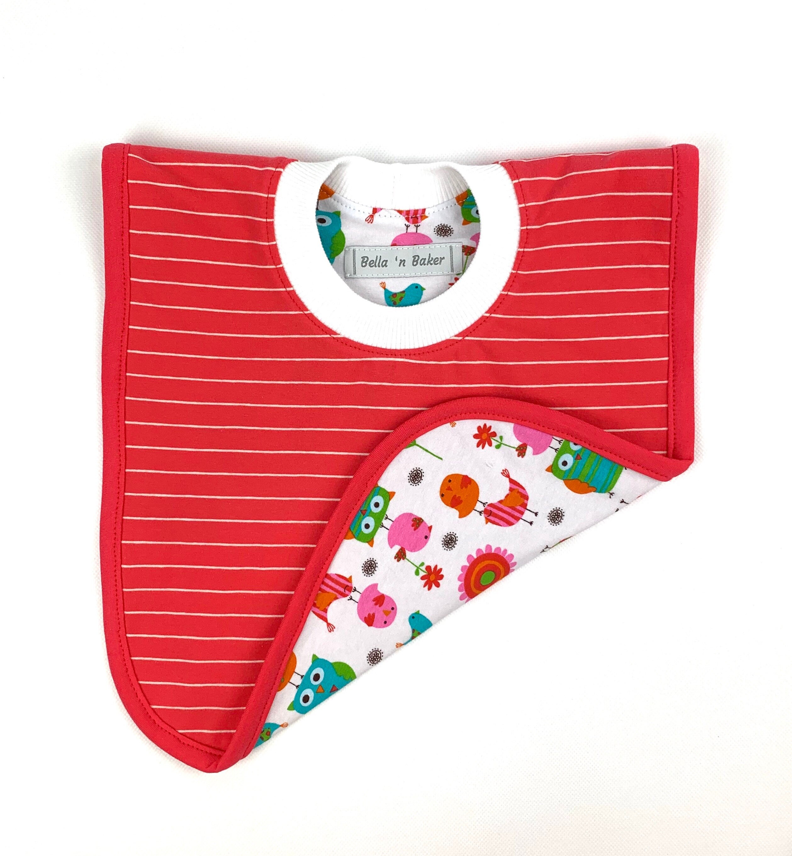 Pull over head bib Reversible pullover baby or toddler bib Etsy