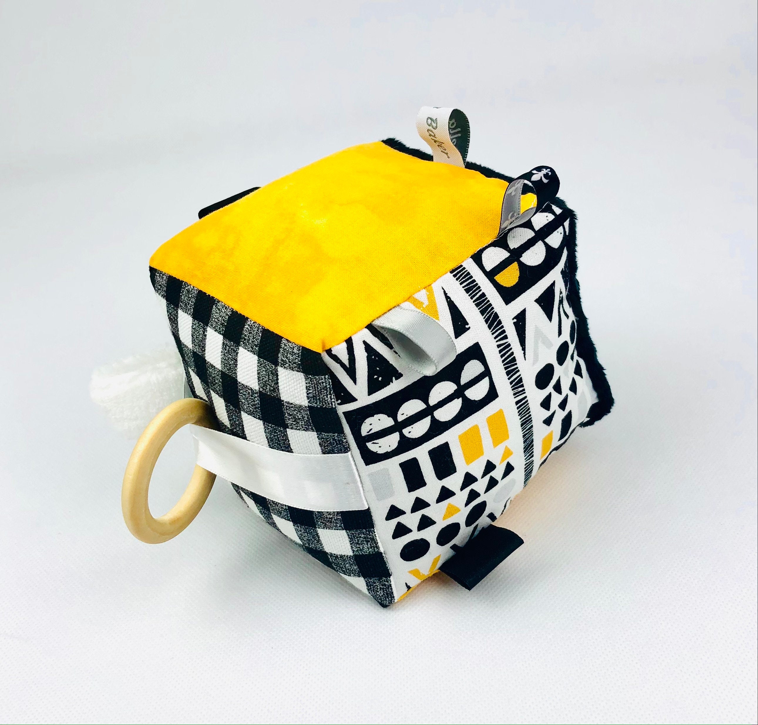 Sensory Baby Toy Black and White Baby Toy Soft Baby Block Etsy
