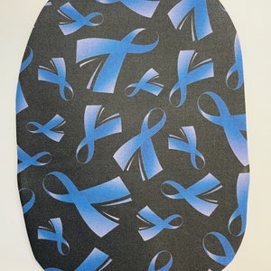 Custom Sizing! Blue Ribbon/Colon Cancer Awareness Ostomy Bag Cover