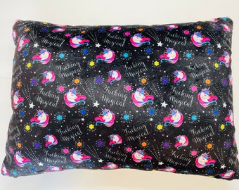 F*cking Magical Unicorn Soft Minky Travel Pillow