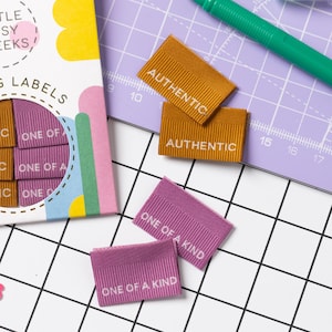 AUTHENTIC / ONE of a KIND - 6 Pack - Sewing Labels for Clothes and Gifts