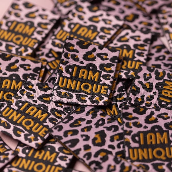 I AM UNIQUE 2.0 Pack of 6 sewing labels