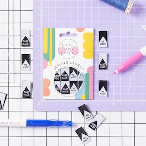 MINI MADE COLLECTION - 8er Pack - Nähen Etiketten für Kleidung und Geschenke
