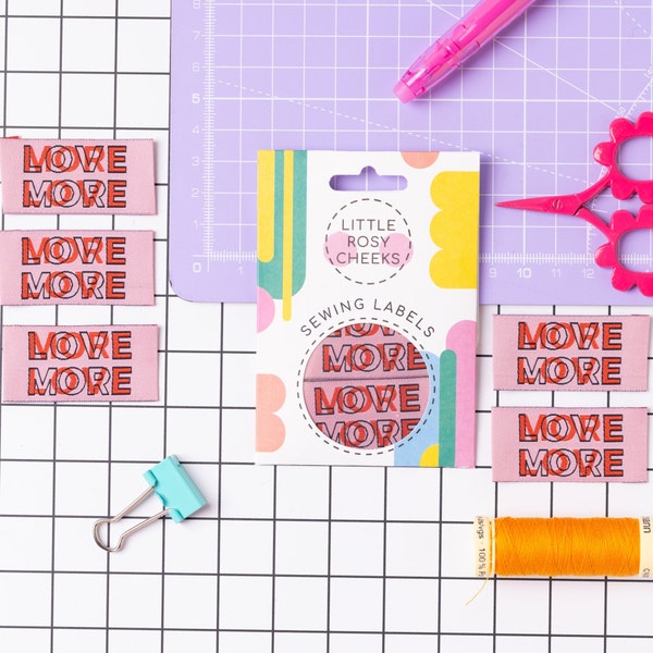 MORE LOVE Pack of 6 sewing labels