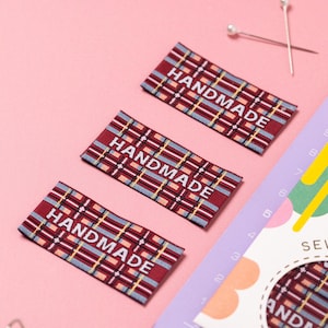 HIGHLAND HANDMADE - 6er Pack - Nähetiketten für Kleidung und Geschenke