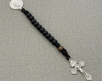 Rosary | Decade Rosary | Pocket Rosary | St. Benedict Rosary | Pardon Crucifix | Paracord Rosary | Black Rosary | Travel Rosary