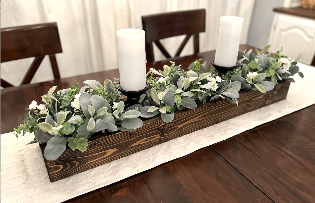 Wooden Centerpiece Box Set (includes Floral & Candle Holders ...