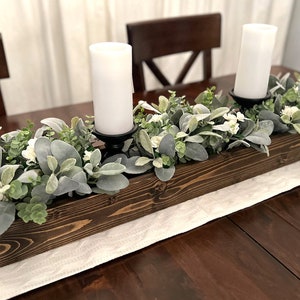 Wooden Centerpiece Box Set (includes floral & candle holders) centerpiece