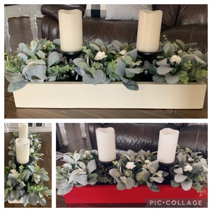 Wooden Centerpiece Box Set (includes floral & candle holders) centerpiece