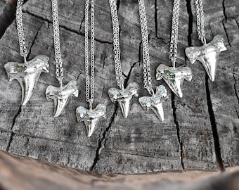 Fine Silver Shark Tooth Pendant Made To Order