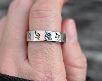 Sterling Silver Sea Shell Ring