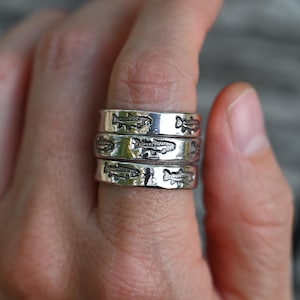 Silver Trout Fish Ring