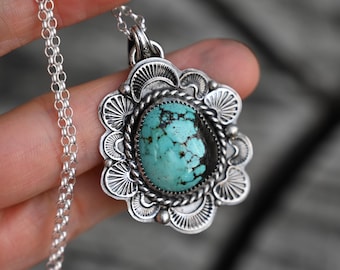 Hubei Turquoise Pendant Necklace