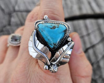 SIZE 7.5 Kingman Turquoise Ring