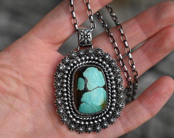 Bamboo Mountain Hubei Turquoise Pendant Necklace