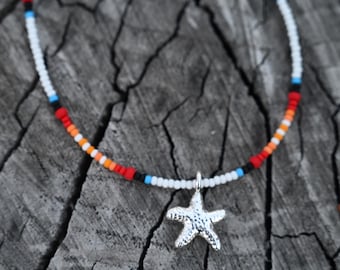 Silver Sea Star Charm Necklace