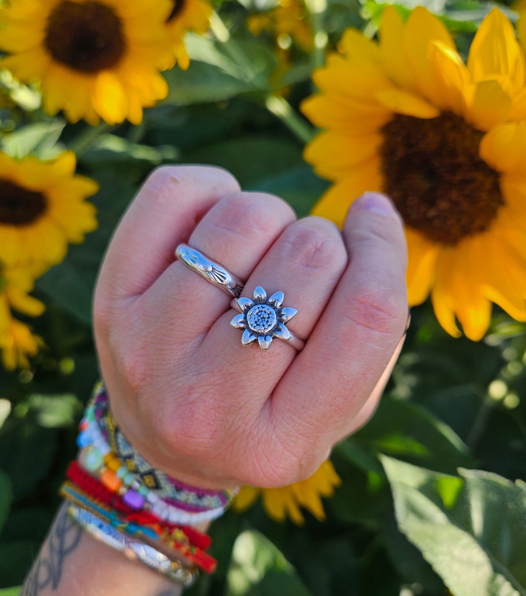 Sunflower Ring Made to Order - Etsy