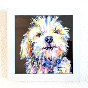 Cicil the Maltese Print, Cockapoo or Maltese Wall Art, Black and White Art, Maltese Dog Decor