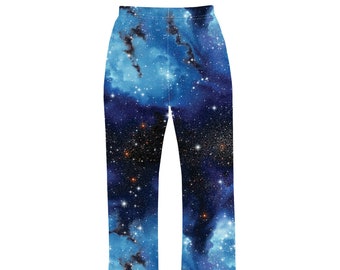 Blue Galaxy Planets Cosmos Space Print 