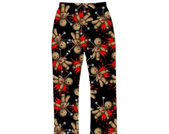 Cute Voodoo Doll Print Loungewear Sleepwear Pyjama Bottoms