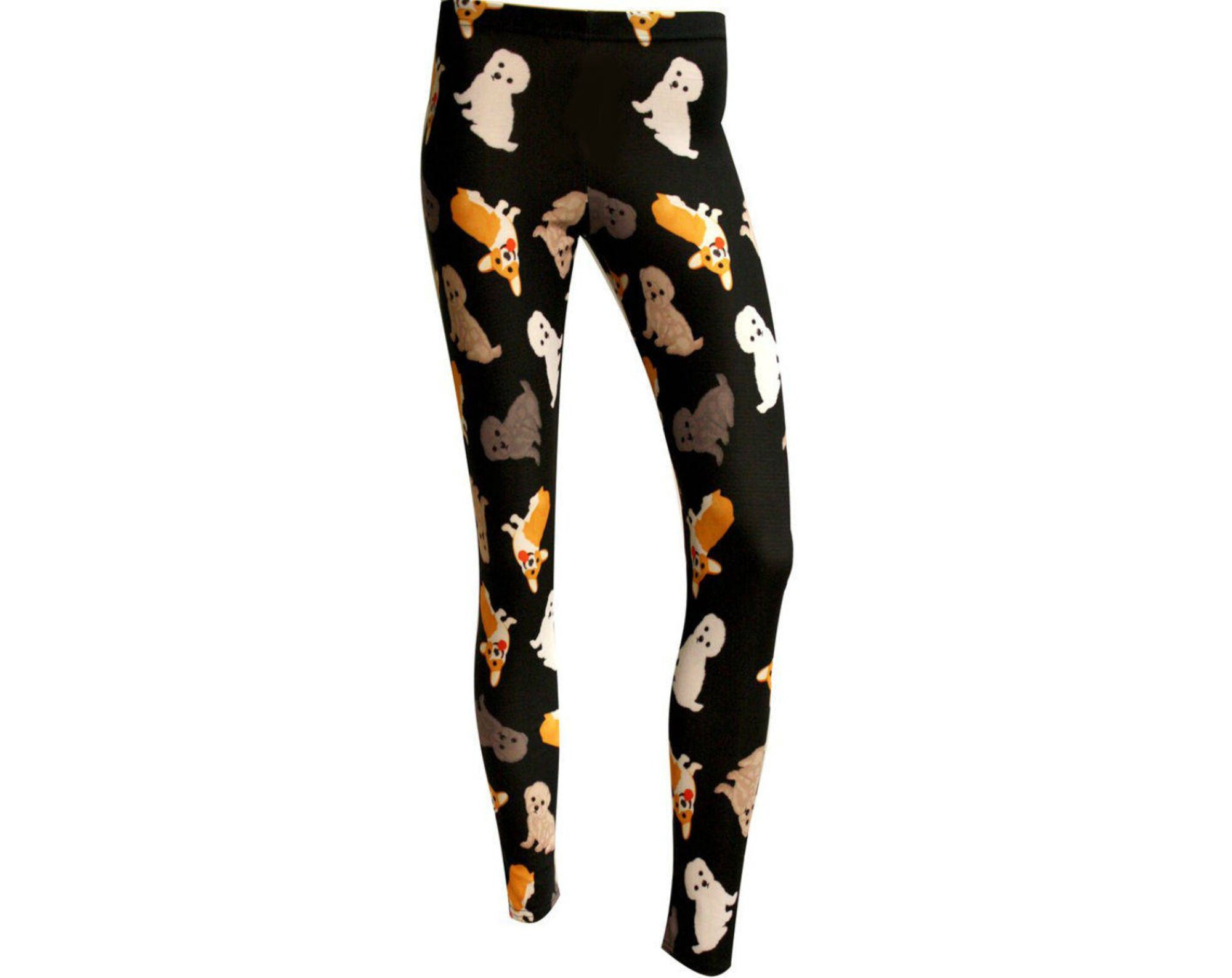 Discover Adorable Puppy Dogs Poodle Pattern  Alternative Printed Leggings