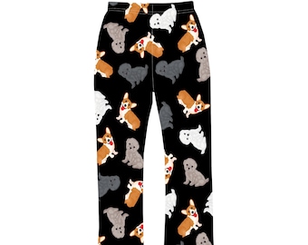 Women's Cute Dogs Pug Puppies Pattern Pets Lover Loungewear Sleepwear Pyjama Bottoms
