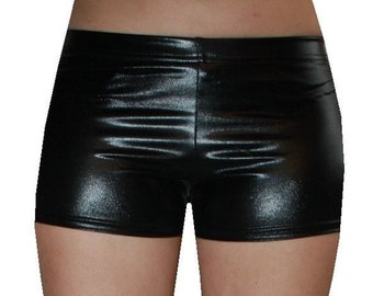 Wetlook Metallic Hot Pants - Available In 8 Colours.