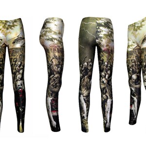 Zombies Flesh Outbreak Print Alternative Leggings